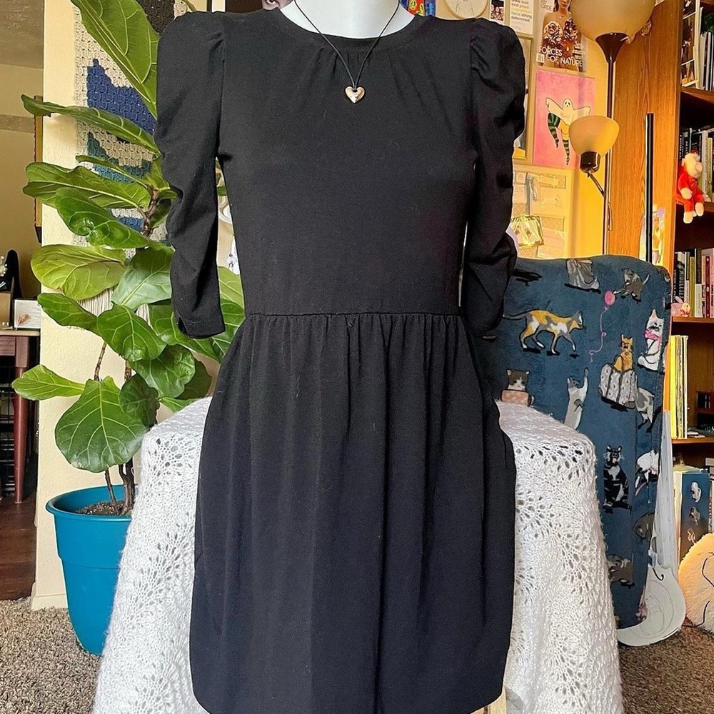LOFT Classic Black Long Sleeve Dress